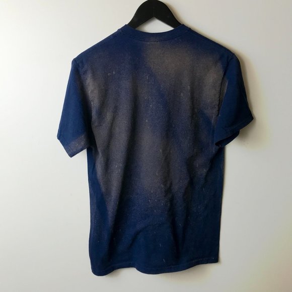 Bleached Split Happens T Shirt Gray Blue Medium M Bowling Pins Graphic Tee Solid - Picture 10 of 12